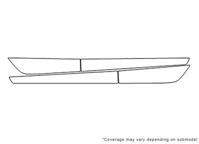 prius 3M Clear Bra Door Cup Precut PPF Diagram