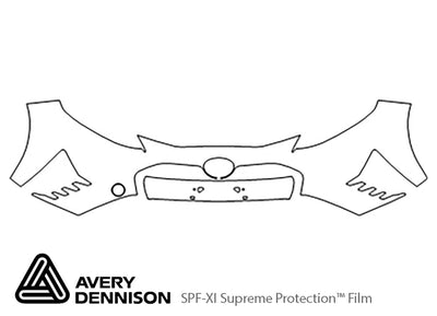 prius Avery Dennison Clear Bra Bumper Precut PPF Diagram