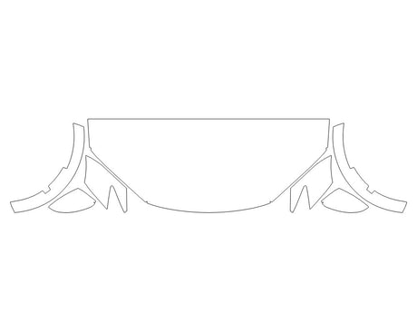 prius 3M Clear Bra Hood Precut PPF Diagram