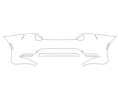 prius Avery Dennison Clear Bra Door Cup Precut PPF Diagram