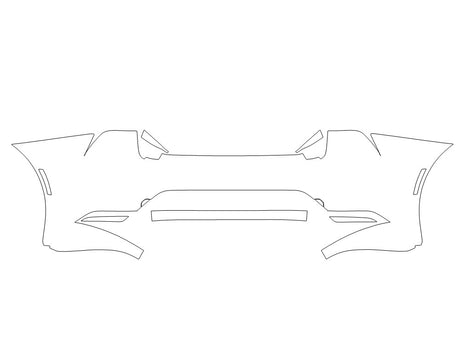 prius Avery Dennison Clear Bra Door Cup Precut PPF Diagram