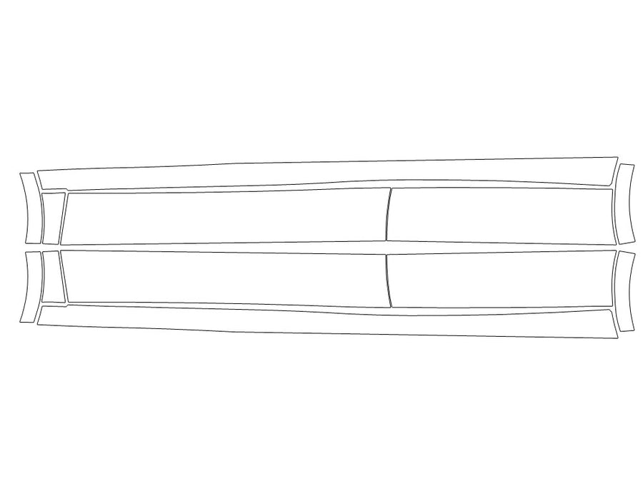 prius Avery Dennison Clear Bra Door Cup Precut PPF Diagram