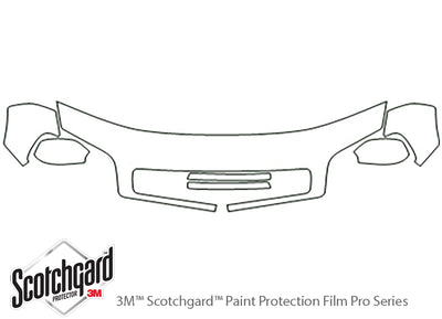 rav4 3M Clear Bra Hood Precut PPF Diagram