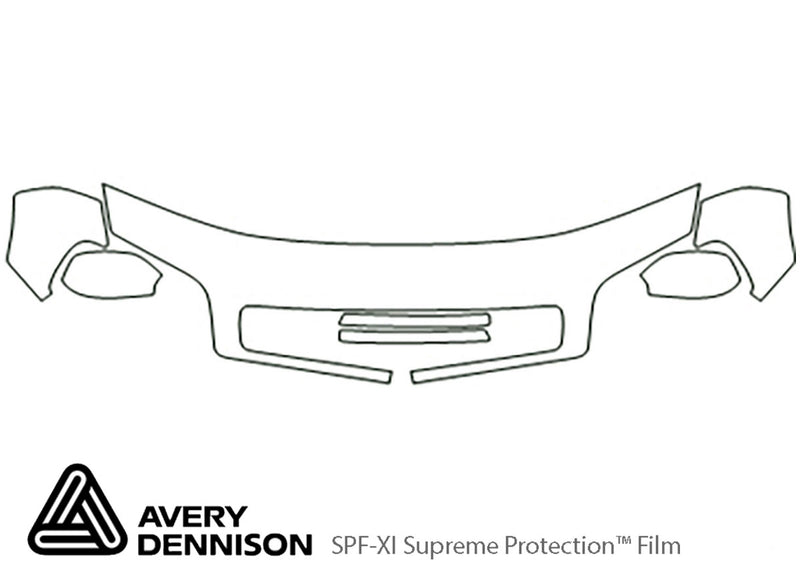rav4 Avery Dennison Clear Bra Hood Precut PPF Diagram