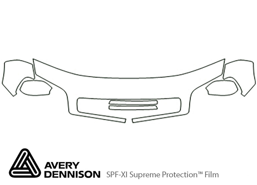 rav4 Avery Dennison Clear Bra Hood Precut PPF Diagram