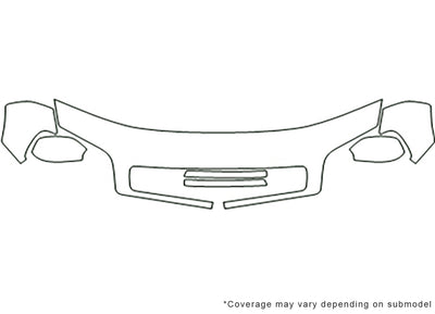 rav4 Avery Dennison Clear Bra Hood Precut PPF Diagram