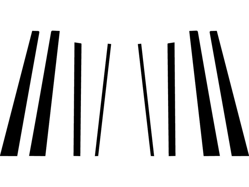 toyota rav4 1996-2000 Matte Black Pillar Trim Diagram