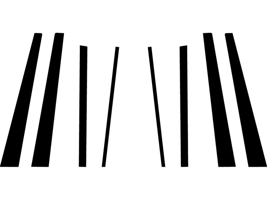 toyota rav4 1996-2000 Brushed Aluminum Black Pillar Trim Diagram