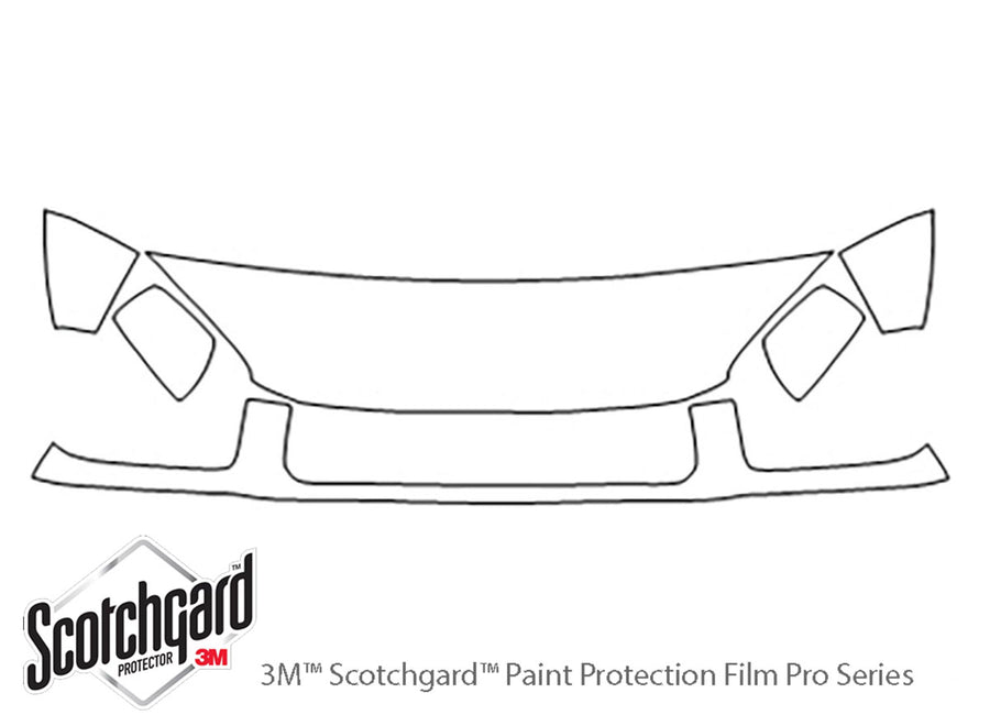 rav4 3M Clear Bra Hood Precut PPF Diagram