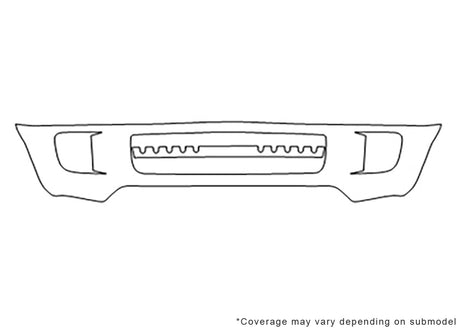 rav4 3M Clear Bra Bumper Precut PPF Diagram