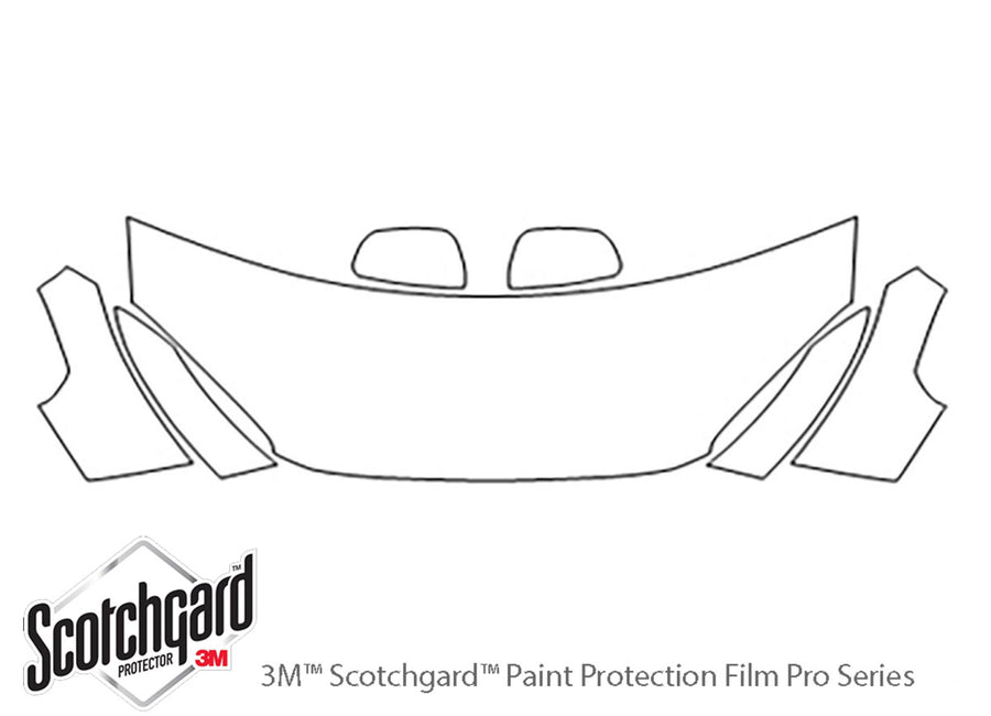 rav4 3M Clear Bra Hood Precut PPF Diagram