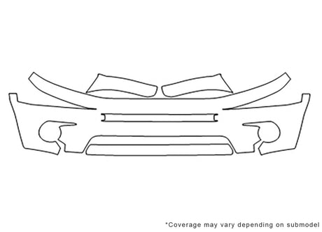 rav4 3M Clear Bra Bumper Precut PPF Diagram