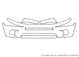 rav4 Avery Dennison Clear Bra Bumper Precut PPF Diagram
