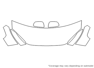 rav4 Avery Dennison Clear Bra Hood Precut PPF Diagram