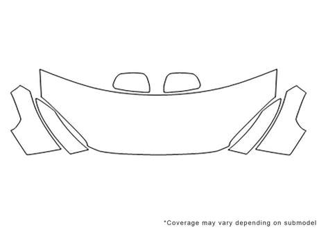 rav4 Avery Dennison Clear Bra Hood Precut PPF Diagram