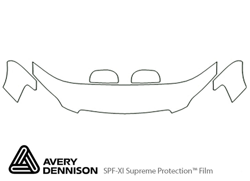 rav4 Avery Dennison Clear Bra Hood Precut PPF Diagram