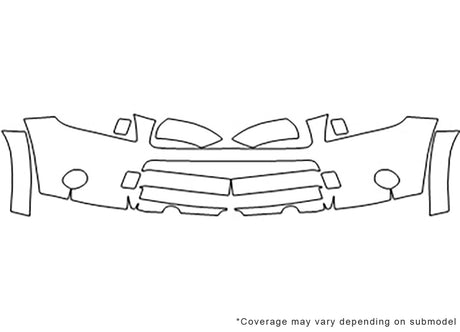 rav4 Avery Dennison Clear Bra Bumper Precut PPF Diagram