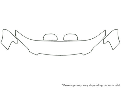 rav4 Avery Dennison Clear Bra Hood Precut PPF Diagram