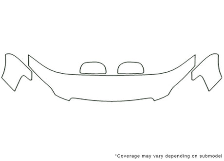 rav4 Avery Dennison Clear Bra Hood Precut PPF Diagram