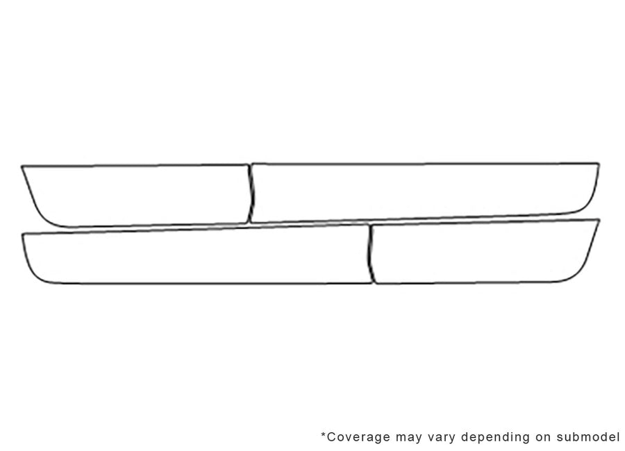 rav4 3M Clear Bra Door Cup Precut PPF Diagram