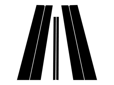 toyota rav4 2006-2012 Matte Black Pillar Trim Diagram