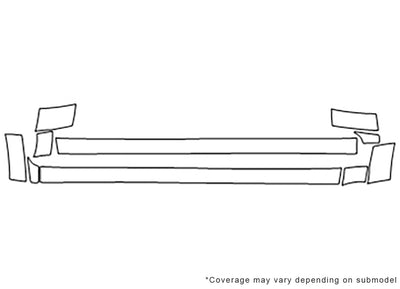 rav4 3M Clear Bra Door Cup Precut PPF Diagram