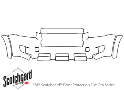 rav4 3M Clear Bra Bumper Precut PPF Diagram