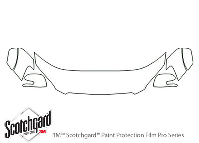 rav4 3M Clear Bra Hood Precut PPF Diagram