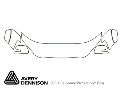 rav4 Avery Dennison Clear Bra Hood Precut PPF Diagram