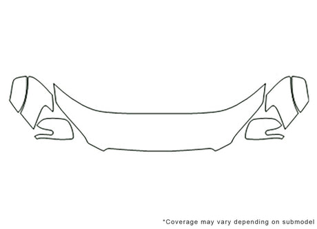 rav4 3M Clear Bra Hood Precut PPF Diagram