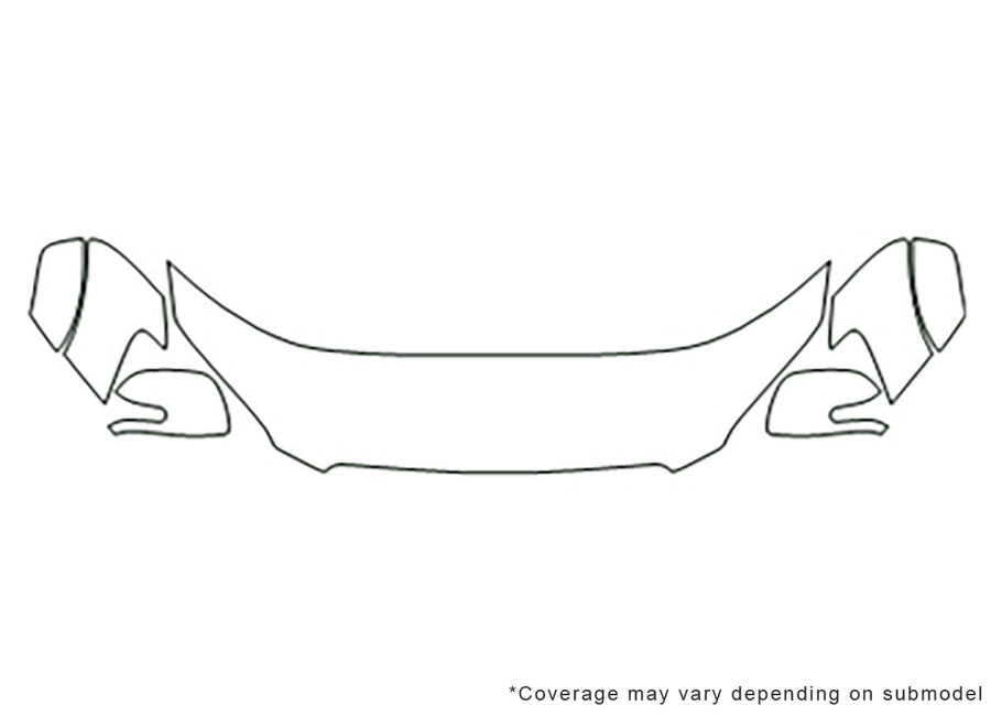 rav4 3M Clear Bra Hood Precut PPF Diagram