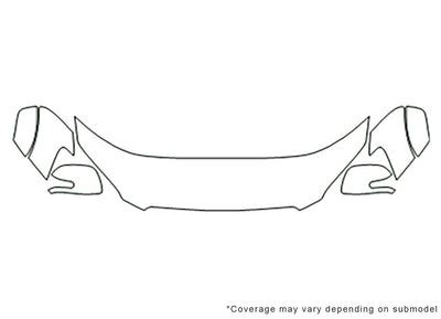 rav4 Avery Dennison Clear Bra Hood Precut PPF Diagram