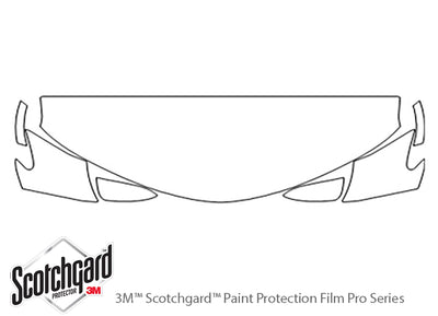 rav4 3M Clear Bra Hood Precut PPF Diagram