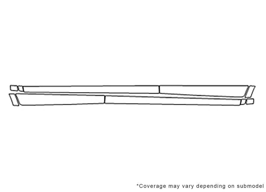 rav4 3M Clear Bra Door Cup Precut PPF Diagram