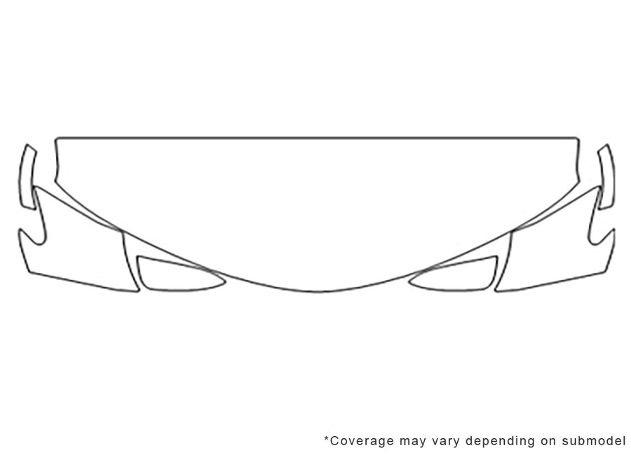 rav4 3M Clear Bra Hood Precut PPF Diagram