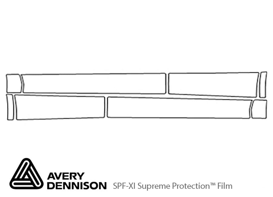 rav4 Avery Dennison Clear Bra Door Cup Precut PPF Diagram