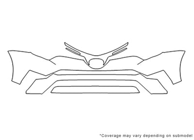 rav4 3M Clear Bra Bumper Precut PPF Diagram
