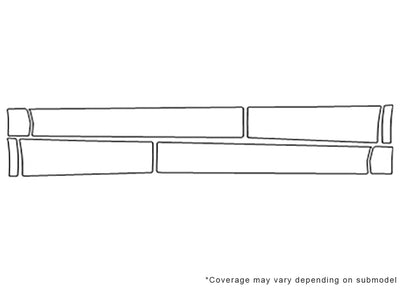 rav4 3M Clear Bra Door Cup Precut PPF Diagram