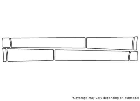rav4 3M Clear Bra Door Cup Precut PPF Diagram