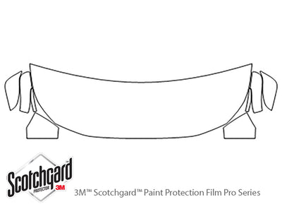 rav4 3M Clear Bra Hood Precut PPF Diagram