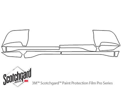 rav4 3M Clear Bra Door Cup Precut PPF Diagram