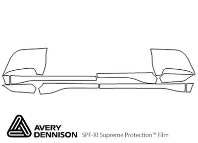 rav4 Avery Dennison Clear Bra Door Cup Precut PPF Diagram