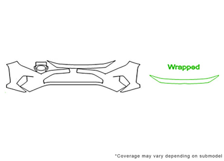 rav4 Avery Dennison Clear Bra Bumper Precut PPF Diagram