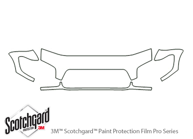 sequoia 3M Clear Bra Hood Precut PPF Diagram