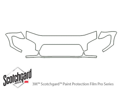 sequoia 3M Clear Bra Hood Precut PPF Diagram