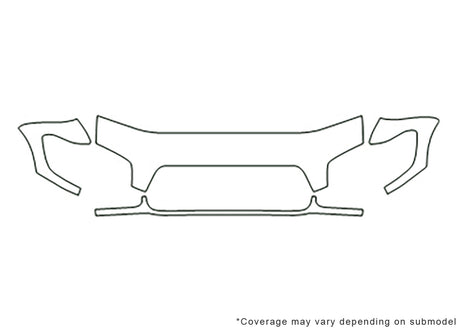 sequoia 3M Clear Bra Hood Precut PPF Diagram
