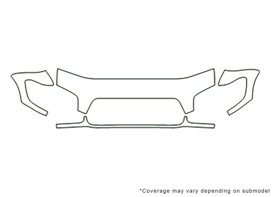 sequoia 3M Clear Bra Hood Precut PPF Diagram