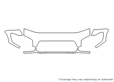 sequoia Avery Dennison Clear Bra Hood Precut PPF Diagram