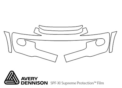 sequoia Avery Dennison Clear Bra Bumper Precut PPF Diagram