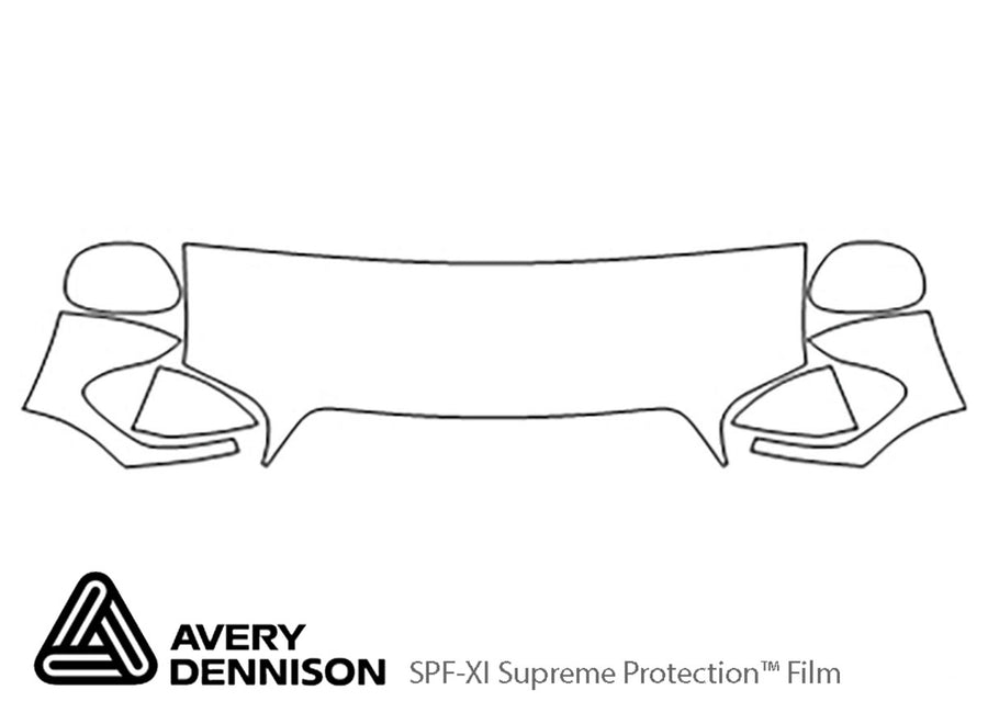 sequoia Avery Dennison Clear Bra Hood Precut PPF Diagram